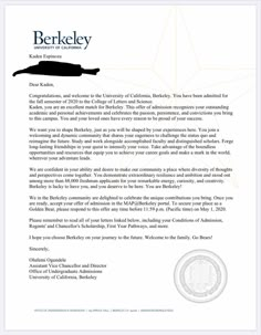 Uc Berkeley Acceptance Letter, Sat Aesthetics, Valedictorian Aesthetic, Vision Notebook, College Acceptance Letter, Berkeley University, University Inspiration, College Vision Board, Cold Email