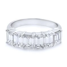 Platinum Diamond Anniversary with Six Diamonds 2.31cts Size 6 Ring - Tradesy Emerald Cut Diamond, Jewelry Diamond, Diamond Band, Diamond Wedding Bands, Emerald Cut, Diamond Jewelry, Wedding Bands, Platinum