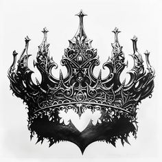 Queen Crown Tattoo Design Set Queen Crown Tattoo Design, Queen Crown Design, Diamond Crown Tattoo, Princess Crown Tattoos, Crown Tattoos For Women, Queen Crown Tattoo, Crown Drawing, Crown Tattoo Design, Crown Art