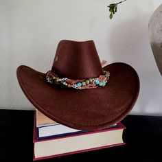 Desert Dreaming This Earth Toned Hat Is Adorned With A Stunning Fabric And Bead Weaved Accessory. Perfect Addition To Completing Your Outfit. Condition: Brand New Material: Faux Suede Size: 56-58 Cm/22 -22.8 Inches Style: Unisex Keywords: Western, Stagecoach, Country, Cowboy, Cowgirl, Concert, Wedding, Bachelorette, Bridal, Burning Man, Stampede, Rodeo, Ranch, Burningman, Gifts For Boyfriend,Gifts For Dad, Gifts For Him, Birthday Gifts, Gifts, Festival, Costume, Nashville, Texas, Trendy Hats, Ro Country Style Brown Felt Hat For The Beach, Western Brown Felt Hat For Beach, Western Brown Felt Hat For The Beach, Western Style Brown Felt Hat For The Beach, Brown Wide Brim Beaded Hat, Beaded Brown Wide Brim Hat, Brown Beaded Wide Brim Hat, Handmade Brown Felt Hat For Beach, Handmade Brown Felt Hat For The Beach