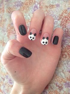 Red Panda Nail Art, Panda Nails Art, Panda Nails Designs, Panda Nail Art Design, Panda Nails, Panda Nail Art, Beginner Nail Designs, Acrylic Nails Ideas, Summer Nails Art