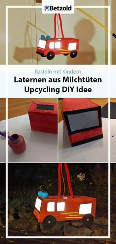 Upcycling IdeeLaterne aus Milchtüten einfach bastelnDie bebilderte Schritt-für-Schritt-Anleitung findet ihr im Betzold Blog milchkarton milchtütenupcyclingLaternen mit Kindern bastelnFeuerfehr basteln Ideen Diy Lanterns For Kids, Milk Carton Crafts, Upcycling Diy, Toddler Crafts, Diy Projects To Try, Kids Art Projects, Creative Kids, Crafts To Do