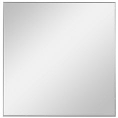 ALEXO SQUARE MIRROR - AmericanHomeFurniture Swuare Mirrors Without Border, Individual Square Mirrors, Square Mirrors Corner, Powder Room Vanity, Room Vanity, Simple Frame, Kitchen Candles, Oversized Wall Clock, Wood Wall Mirror