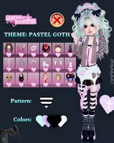 Fashion: #fashion, #style, #outfitinspiration, #beauty Pastel Goth Dress, Make Outfits, Pastel Goth Outfits, Dti Hacks, Barista Fashion, Dti Fits, Dti Ideas