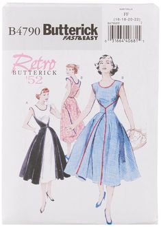 a women's dress pattern from the butterick catalog