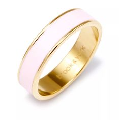 Keep It Stylish And Colorful With The Madison Enamel Ring. This Is The Perfect Ring To Wear On Its Own Or Stack With Other Rings. Set In Gold Tone Brass Metal Width - 5 Mm Blush Enamel Filled Ring Size - 7 3/4 14k Gold Plated Brass Wipe Clean Mjl91 Preppy Ring, Preppy Accessories, Preppy Jewelry, Jewelry Accessories Ideas, The Madison, Girly Accessories, Classy Jewelry, Jewelry Essentials, Stacked Jewelry