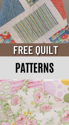 the free quilt pattern has been made using different fabrics and is also available for purchase