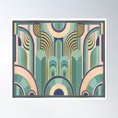 High-quality posters to hang in dorms, bedrooms or offices. Multiple sizes are available. Printed on 185gsm semi gloss poster paper. Additional sizes are available. Digitally hand painted gold metallic art deco design Gold Art Deco Pattern, Art Deco Style Interior, Art Deco Prints, Metallic Art, Miami Art Deco, Small Business Design, Art Deco Paintings, Art Deco Bedroom, Miami Art