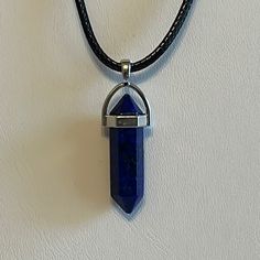 Brand New In Box A554 Black Cord Necklace, Cord Necklace, Dream Wardrobe, Lapis Lazuli, Blue And Silver, Color Blue, Brand New