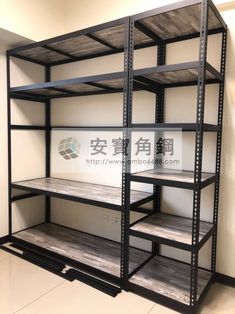 the shelves are empty and ready to be used