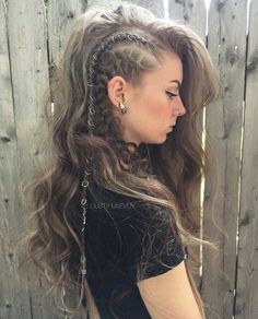 Viking Braids, Hoco Hair Styles, Homecoming Hair, Hairstyles For Medium Length Hair, Festival Hair, Mötley Crüe, Medium Length Hair, Hoco Hair