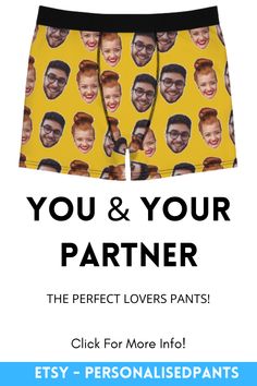 This product is the perfect couples gift. All you have to do is send us your image and let our talented designers crop out the background and transform it into pants. Want something different done to your pants? Check out our shop for more options or contact us. #Personalised Boxers #gifts for men #funny gifts #gifts for boyfriend #gifts for husband #funny gifts for dad #christmas gifts for him #boyfriend christmas gifts Boyfriend Christmas Gifts, Gifts For Dad Christmas, Dad Christmas Gifts, For Boyfriend Gifts, At Home Dates