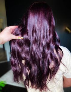 Eggplant Hair Color for Brunettes Violet Brunette, Eggplant Colored Hair, Plum Hair Color Ideas, Plum Brown Hair, Plum Hair Dye, Plum Burgundy Hair, Eggplant Hair, Plum Purple Hair, Plum Hair Color