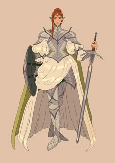 Royal Family Character Design, Lady Knight Art, Knight Woman, Dnd Clothes, Woman Knight, Lady Knight