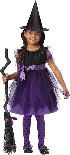 Toddler Witch Costumes, Angel Fancy Dress, A Witch Costume, Party City Costumes, Black Witch Hat, Witch Costumes, Diy Kostüm, Witch Halloween Costume