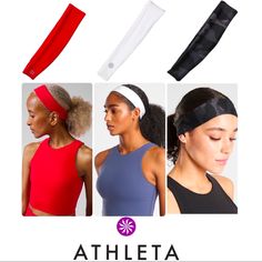 Athleta: Vital Headband In Powervita Ultra-Comfortable Fit Keeps Your Flyaways Under Wraps Powervita Fabric Pulls Sweat Away From The Body So It Can Evaporate Faster; Fabric Breathes Easily And Dries In A Flash One Size Fits Most Hand Wash Pull Your Hair Back And Hit Your Pose. A Perfect Pairing For Indoor Or Outdoor Yoga Practice, This Women's Athleta Vital Headband Is Made From Buttery-Soft, Gently Compressive Powervita Fabric. New Athleta Black Vital Headband In Powervita Stretchy, Quick Dryi Outdoor Yoga, Hair Back, Yoga Practice, Perfect Pair, Flash, Comfort Fit, Hand Wash, Hair Accessories, Yoga