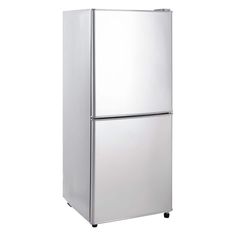 a white refrigerator freezer sitting on top of a counter