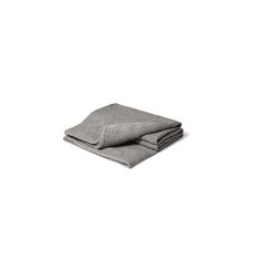 two folded gray towels sitting on top of each other