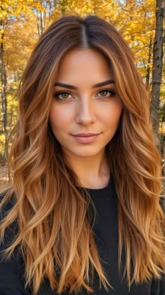 Hair Couleur Ideas, Caramel Colored Hair With Highlights, Cowboy Copper Hair On Brunette, Fall Hair For Hazel Eyes, Highlights For Fall Brunettes, Fall Hair For Fair Skin Blue Eyes, Light Brown Hair To Red, Women’s Fall Hair Color, Fall Hair Colors For Brown Hair