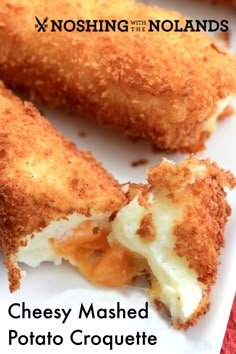 cheese mashed potato croquette on a plate