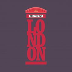 a phone booth with the word london on it's front and back side in red