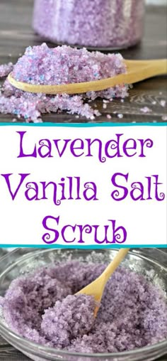 Vanilla Salt, Salt Scrub Diy, Salt Scrub Recipe, Bath Scrub, Scrub Diy, Bath Scrubs