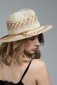 *Ruggine* Hand made woven crisscross pattern panama hat and bow band with inner adjustable band *100% Paper *APPROX. Circumference 22.5" Brim 3" Crown height 5" *Adjustable Band Open Dressing, Indigo Clothing, Types Of Hats, Crown Hat, Central Coast, Petite Women, Cute Bows, Natural Brown, Summer Accessories