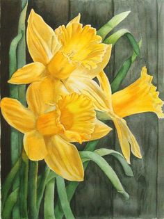 a painting of two yellow flowers with the words, i feel spring saturday blessings