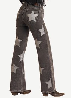 Glitter Stars, Star Print, Flare Jeans, Rock And Roll, Stars