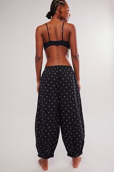 Inspired by our Sunday Morning Boxer Shorts, these laidback lounge pants are featured in a soft cotton fabrication and slouchy silhouette with faux button detailing and rolled hemlines. **Fit:** Slouchy, relaxed fit; mid-rise, ankle-length style **Features:** Soft cotton fabrication, smocked elastic waistband, faux button detail, pockets for hands, rolled hemlines with cinched detail **Why We ❤ It:** These effortlessly easy pants can be pulled on with your favorite cami for the perfect lounge-re Lounge Style, Winter Fit, Boxer Shorts, Fit Inspo, Sunday Morning, Lounge Pants, Button Detail, Fitness Inspo, Boho Outfits