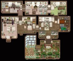 the floor plan of a house with several rooms