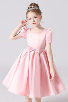 ?Welcome to our Store. Thanks for your interested in our gowns. Dresses can be made with custom sizes and color, wholesale and retail are also warmly welcomed.Service email: service@simibridaldresses.com A.Condition Style: A-lineLength: knee-lengthFabric: PolyesterEmbellishment:?bowColor:?picture color, pink, white, red, navy blueSize: child 4- Child 11Closure:?lace up backLining:Boned and Fully Lined . B. Color: picture color, pink, white, red, navy blue If you need any other color or special r Princess Dresses Short, Princess Dress Short, Birthday Princess Dress, Girls Bridesmaid Dresses, Ombre Prom Dresses, Perfect Dresses, Pink Flower Girl Dresses, Professional Dress