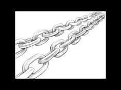 two chains are connected to each other with one link in the middle and another chain at the end