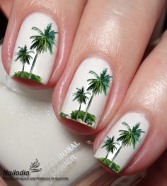 The Package Includes: 1. Palm Beach Tree Nail Art Sticker Wrap (22 Decals per sheet) 2. Instruction You will recieve exactly what you see on the last image of the item. These lovely decals can be applied over any colour and any type of nails such as regular polish, soak off gel, hard gel and acrylic. To check the size of each decal, please see the last image of the item. Easy to apply: 1. Trim, clean and paint your nails in the colour of your choice. 2. Cut the patterns in your desired size in o Diy Nail Polish Remover, Palm Tree Nail Art, Beach Tree, Tree Nail Art, Tree Nails, Diy Nail Polish