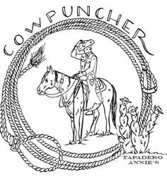 the logo for confuncier, with a cowboy riding on a horse and other animals