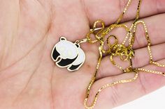 Gold Plated Panda necklace / Panda bear gold necklace / | Etsy Bear Design Pendant Jewelry For Gifts, Teddy Bear Necklace Jewelry, Panda Animal, Panda Pendant, Panda Necklace, Bear Pendant Necklace, Choker Silver