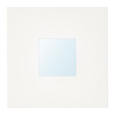 a white square with a light blue center in the middle on a white background,