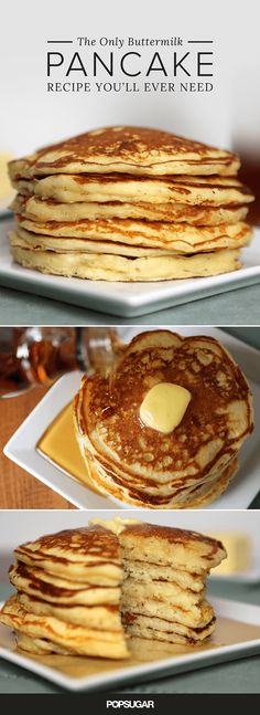 pancake recipe with butter on the top and bottom, ready to be eaten or served