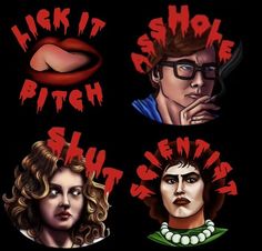 Rocky Horror Picture Show 1-inch buttons hand-designed and hand-drawn by me. Featuring Dr.Frank N Furter, Brad, Janet, Columbia, and the iconic lips. I print and press these myself per order. Coming Soon: Riff Raff, Magenta, Eddie, Dr.Scott, the Criminologist, Rocky, and Trixie! Frank N Furter, Show Jackets