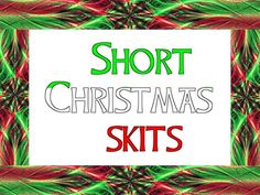 the words short christmas skis are in red and green