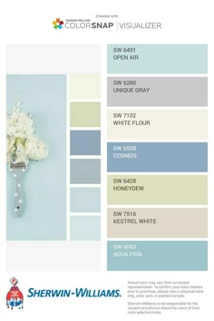 the color scheme for sheryln - williams's paint swatches is shown