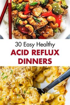 the cover of an easy healthy recipe for acid reflux dinner