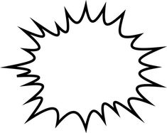 a black and white drawing of a sunburst