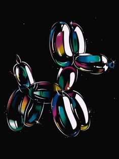 an image of three bubbles floating in the air on a black background with sparkles