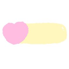 two pink hearts are in the shape of a heart on a yellow and pink background