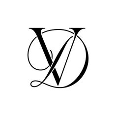 the letter v is made up of two letters and has an elegant design on it