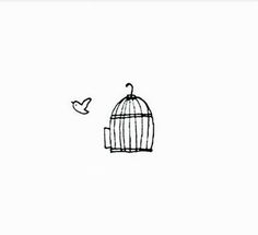 Bird Doodle, Arte Doodle, Bird Quotes, Marjolein Bastin, The Cage