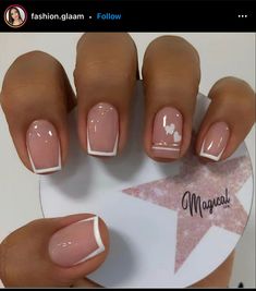 French Manicure Acrylic Nails, French Manicure Nails, Short Acrylic Nails Designs, Square Acrylic Nails, Pretty Acrylic Nails, Fancy Nails