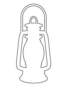 the outline of a lantern on a white background