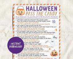 halloween pass the candy game with instructions